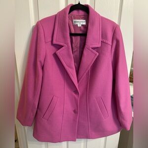 Pendleton Women's Vibrant Pink Car Coat *Flaws* Size L
